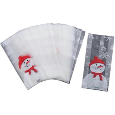 ALLAUVE 50 Sachets Cadeaux De Bonbons De Noël Pour Enfants, Décorés D'Un Bonhomme De Neige. Publicité ALLAUVE 50 Sachets Cadeaux De Bonbons De Noël Pour Enfants, Décorés D'Un Bonhomme De Neige. Publicité