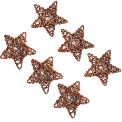 MCKENSA Lot De 6 Étoiles En Rotin Naturel À Faire Soi-même Pour Décoration De Mariage, Fête Ou Noël (couleur Café) - Publicité MCKENSA Lot De 6 Étoiles En Rotin Naturel À Faire Soi-même Pour Décoration De Mariage, Fête Ou Noël (couleur Café) - Publicité