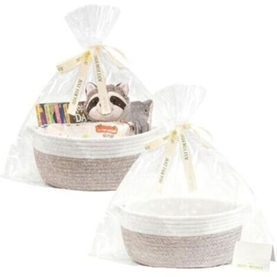 OEM Panier Cadeau, 2 Pièces Panier Cadeau Vide, Panier Tressé Avec 2 Sacs Cadeaux Transparents, 2 Rubans Colorés, 2 Cartes De Vœux Pour Baby Shower, Anniversaire, Mariage, Fête Des Récoltes, Noël - Publicité OEM Panier Cadeau, 2 Pièces Panier Cadeau Vide, Panier Tressé Avec 2 Sacs Cadeaux Transparents, 2 Rubans Colorés, 2 Cartes De Vœux Pour Baby Shower, Anniversaire, Mariage, Fête Des Récoltes, Noël - Publicité