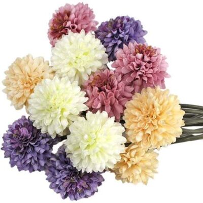 OEM Lot De 12 Fleurs Artificielles, Chrysanthèmes Artificiels 4 Couleurs + Ficelle De Jute + Carte De Vœux, Bouquet D'Hortensia En Soie Pour Mariage, Maison, Jardin, Fête, Bureau - Publicité OEM Lot De 12 Fleurs Artificielles, Chrysanthèmes Artificiels 4 Couleurs + Ficelle De Jute + Carte De Vœux, Bouquet D'Hortensia En Soie Pour Mariage, Maison, Jardin, Fête, Bureau - Publicité