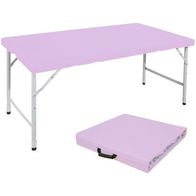OEM 125cm Portable Heavy Duty Folding Table With Handle, Adjustable Height Foldable Table, Multi-functional Fold Up Table For Camping Picnic Parties Indoor/outdoor, Capacity Weight 135kg (purple) - Publicité OEM 125cm Portable Heavy Duty Folding Table With Handle, Adjustable Height Foldable Table, Multi-functional Fold Up Table For Camping Picnic Parties Indoor/outdoor, Capacity Weight 135kg (purple) - Publicité