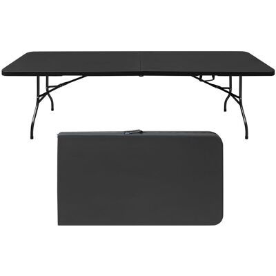 OEM 244cm Portable Heavy Duty Folding Table With Handle, Foldable Table, Multi-functional Fold Up Table For Camping Picnic Parties Indoor/outdoor, Capacity Weight 135kg (black) - Publicité OEM 244cm Portable Heavy Duty Folding Table With Handle, Foldable Table, Multi-functional Fold Up Table For Camping Picnic Parties Indoor/outdoor, Capacity Weight 135kg (black) - Publicité