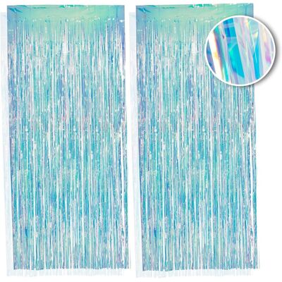 OEM 2 Pièces Rideau En Franges, 1x2,5m, Finition Métallique, Lametta Brillante, Pour Fête, Nouvel An - Publicité OEM 2 Pièces Rideau En Franges, 1x2,5m, Finition Métallique, Lametta Brillante, Pour Fête, Nouvel An - Publicité