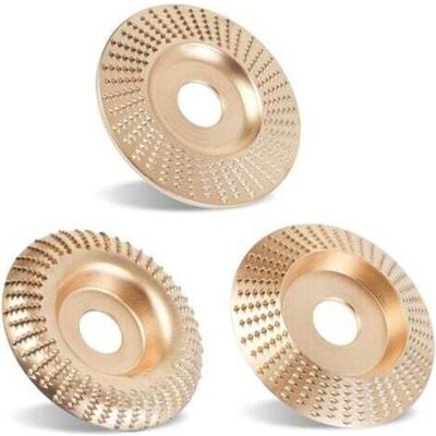 OEM Upgraded 3pcs Wood Carving Disc Set For 4" Or 4 1/2" Angle Grinder With 5/8" Arbor. Grinding Wheel Shaping Disc For Wood Cutting. Grinder Cutting Wheel Attachments - Publicité OEM Upgraded 3pcs Wood Carving Disc Set For 4" Or 4 1/2" Angle Grinder With 5/8" Arbor. Grinding Wheel Shaping Disc For Wood Cutting. Grinder Cutting Wheel Attachments - Publicité