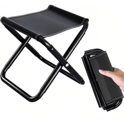 OEM Mini Lightweight Chair, Mini Folding Chair, Small Portable Folding Seat With Zip Carry Bag For Travel, Fishing, Hiking, Bbq, Beach, Black - Publicité OEM Mini Lightweight Chair, Mini Folding Chair, Small Portable Folding Seat With Zip Carry Bag For Travel, Fishing, Hiking, Bbq, Beach, Black - Publicité