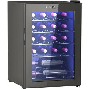 HOMCOM Cave À Vin 20 Bouteilles 53l T.5-18°c Éclairage Led Écran Tactile Numérique Porte Verre Anti-uv Noir - Publicité HOMCOM Cave À Vin 20 Bouteilles 53l T.5-18°c Éclairage Led Écran Tactile Numérique Porte Verre Anti-uv Noir - Publicité