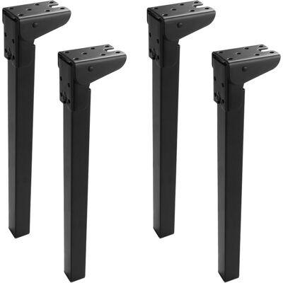 PELTOR Lot De 4 Pied De Table Rabattable 35 Cm, Pied Pliant Table À 90 Degrés, Pieds De Table Basse Pliants Noir Pour Table Lit Canapé - Publicité PELTOR Lot De 4 Pied De Table Rabattable 35 Cm, Pied Pliant Table À 90 Degrés, Pieds De Table Basse Pliants Noir Pour Table Lit Canapé - Publicité