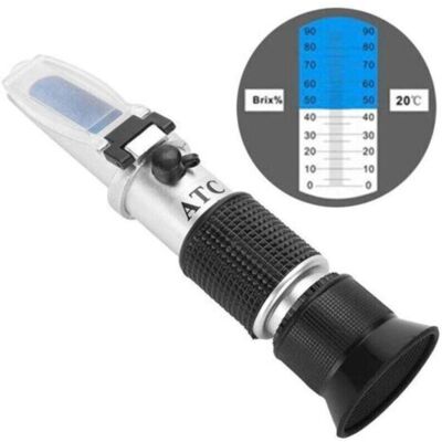 SANS MARQUE Mètre 0-90% Mètre Réfractomètre Portable Instrument De Mesure Maison Mètre Mètre Atc Température - Publicité SANS MARQUE Mètre 0-90% Mètre Réfractomètre Portable Instrument De Mesure Maison Mètre Mètre Atc Température - Publicité