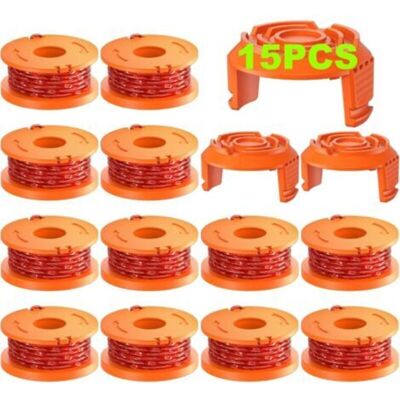 Vision Lot De 15 Bobines De Fil De Coupe-bordures Worx (wa0010), Recharges De Fil De Coupe De 0,065 Pouce Pour Worx, Compatibles Avec Les Coupe-bordures Worx (lot De 12, 3 Bouchons De Coupe) - Publicité Vision Lot De 15 Bobines De Fil De Coupe-bordures Worx (wa0010), Recharges De Fil De Coupe De 0,065 Pouce Pour Worx, Compatibles Avec Les Coupe-bordures Worx (lot De 12, 3 Bouchons De Coupe) - Publicité