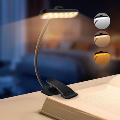 Vision Lampe De Lecture À 24 Led, Rotation À 315°, Rechargeable, 5 Niveaux De Luminosité Et 3 Couleurs, Col Flexible À 360°, Longue Autonomie Pour Lire Au Lit (noir) - Publicité Vision Lampe De Lecture À 24 Led, Rotation À 315°, Rechargeable, 5 Niveaux De Luminosité Et 3 Couleurs, Col Flexible À 360°, Longue Autonomie Pour Lire Au Lit (noir) - Publicité