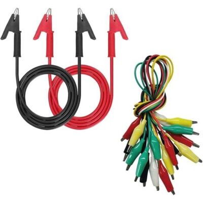 SCORPIO Pinces Crocodiles Fils De Test Cable De Fil De Crocodile À Double Extrémité Avec Clips Isolants Test Cable De Cuivre Flexible Pour Les Tests Électriques - Publicité SCORPIO Pinces Crocodiles Fils De Test Cable De Fil De Crocodile À Double Extrémité Avec Clips Isolants Test Cable De Cuivre Flexible Pour Les Tests Électriques - Publicité