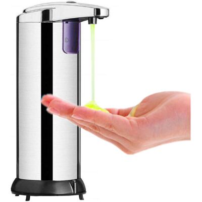 PELTOR Distributeur De Savon Automatique En Acier Inoxydable Avec Base Étanche, Détecteur De Mouvement Infrarouge Et Interrupteur Réglable – Rapanda - Publicité PELTOR Distributeur De Savon Automatique En Acier Inoxydable Avec Base Étanche, Détecteur De Mouvement Infrarouge Et Interrupteur Réglable – Rapanda - Publicité