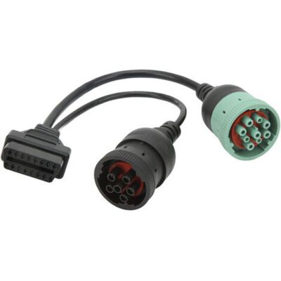 BRAST Câble Obd2 Pour Camion, Connecteur Femelle Obdii 16 Broches Vers Répartiteur J1708 9 Broches J1939 6 Broches, Type Y, Pour Diagnostic De Voitures Et Camions - Publicité BRAST Câble Obd2 Pour Camion, Connecteur Femelle Obdii 16 Broches Vers Répartiteur J1708 9 Broches J1939 6 Broches, Type Y, Pour Diagnostic De Voitures Et Camions - Publicité