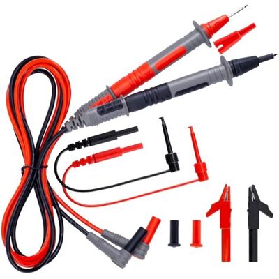 SCORPIO Sondes De Multimètre, Kit De Test En Silicone Souple Pour Électricien, Cordons De Mesure Avec Pinces Crocodiles Et Sonde À Aiguille - Publicité SCORPIO Sondes De Multimètre, Kit De Test En Silicone Souple Pour Électricien, Cordons De Mesure Avec Pinces Crocodiles Et Sonde À Aiguille - Publicité