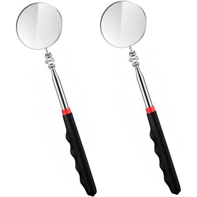 ACKERMAN Miroir Télescopique, Miroir De Mécanicien Automobile, Miroir D'Inspection Réglable, Miroir De Réparation Télescopique Rond Avec Poignée Extensible, Poignée Noire Antidérapante, Pour Les Réparations Au - Publicité ACKERMAN Miroir Télescopique, Miroir De Mécanicien Automobile, Miroir D'Inspection Réglable, Miroir De Réparation Télescopique Rond Avec Poignée Extensible, Poignée Noire Antidérapante, Pour Les Réparations Au - Publicité