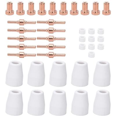 FLAMMKRAFT 40 Consommables Pour Découpeur Plasma : Coupelles De Protection, Électrodes, Embouts Annulaires Et Accessoires Durables. Publicité FLAMMKRAFT 40 Consommables Pour Découpeur Plasma : Coupelles De Protection, Électrodes, Embouts Annulaires Et Accessoires Durables. Publicité