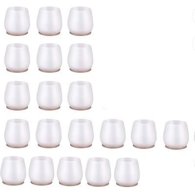 PELTOR Protege 20pcs Pied De Chaise Protectors Capuchon Protecteur Couvre Transparent Rond Antibruit Xs Fit - Publicité PELTOR Protege 20pcs Pied De Chaise Protectors Capuchon Protecteur Couvre Transparent Rond Antibruit Xs Fit - Publicité