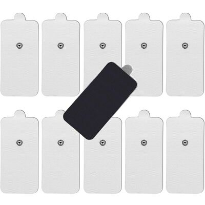 SANS MARQUE 10 Grands Pads De Remplacement Pour Appareil Tens Électrodes Auto-adhésives 2x4 Pouces Avec Connecteurs Snap 3,5mm - Compatibles Avec La Plupart Des Appareils Tens Et Massagers - Publicité SANS MARQUE 10 Grands Pads De Remplacement Pour Appareil Tens Électrodes Auto-adhésives 2x4 Pouces Avec Connecteurs Snap 3,5mm - Compatibles Avec La Plupart Des Appareils Tens Et Massagers - Publicité
