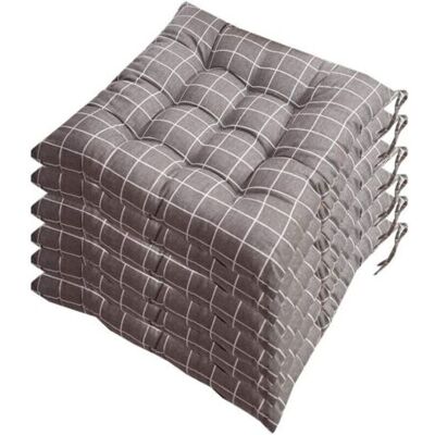 SCORPIO Lot De 6 Galettes De Chaise 40x40 Cm – Remplissage Polyester 100% – Couverture 50% Polyester, 50% Coton – Lavable À 30°c - Publicité SCORPIO Lot De 6 Galettes De Chaise 40x40 Cm – Remplissage Polyester 100% – Couverture 50% Polyester, 50% Coton – Lavable À 30°c - Publicité