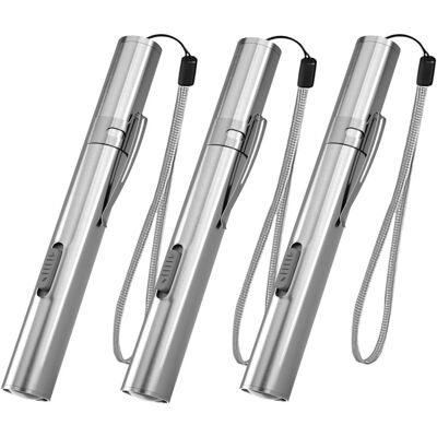 OEM Mini Lampe De Poche Led Usb Diagnostic Médical, Lampe De Poche Étanche Et Rechargeable En Acier Inoxydable Avec Clip De Poche + Câble Usb Pour Les Mécaniciens (5 Pièces) - Publicité OEM Mini Lampe De Poche Led Usb Diagnostic Médical, Lampe De Poche Étanche Et Rechargeable En Acier Inoxydable Avec Clip De Poche + Câble Usb Pour Les Mécaniciens (5 Pièces) - Publicité