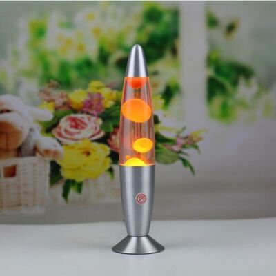 PELTOR Ulisem Lampe À Lave Orange Futuriste Avec Interrupteur Lampe De Table - Publicité PELTOR Ulisem Lampe À Lave Orange Futuriste Avec Interrupteur Lampe De Table - Publicité