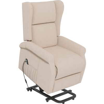 ACKERMAN Fauteuil Relax Électrique Avec Fonction Inclinaison, Fauteuil Pour Seniors Avec Aide Au Relevage, Jusqu'à 200kg, 72,5x94x109cm, Crème .de - Publicité ACKERMAN Fauteuil Relax Électrique Avec Fonction Inclinaison, Fauteuil Pour Seniors Avec Aide Au Relevage, Jusqu'à 200kg, 72,5x94x109cm, Crème .de - Publicité