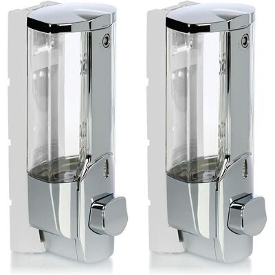 Scotch 2x Distributeurs De Savon Muraux - Distributeurs De Savon Muraux Rechargeables - Distributeurs De Savon Pour Gel Douche Et Shampoing (chrome) - Publicité Scotch 2x Distributeurs De Savon Muraux - Distributeurs De Savon Muraux Rechargeables - Distributeurs De Savon Pour Gel Douche Et Shampoing (chrome) - Publicité