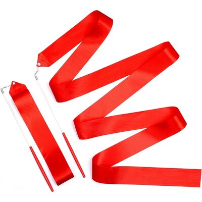 SANS MARQUE 2pcs Rubans De Danse, 2m Long Rubans Danse Tourbillonnant Ruban De Gymnastique Pour Enfant Danse Artistique Formation Fête, Avec Baguette De Danseur De Ruban - Publicité SANS MARQUE 2pcs Rubans De Danse, 2m Long Rubans Danse Tourbillonnant Ruban De Gymnastique Pour Enfant Danse Artistique Formation Fête, Avec Baguette De Danseur De Ruban - Publicité