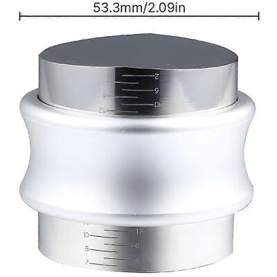 FLAMMKRAFT Distributeur Et Tasseur À Café 2 En 1 De 53,3 Mm En Acier Inoxydable De Qualité Alimentaire, Niveleur À Café Double Tête Réglable - Publicité FLAMMKRAFT Distributeur Et Tasseur À Café 2 En 1 De 53,3 Mm En Acier Inoxydable De Qualité Alimentaire, Niveleur À Café Double Tête Réglable - Publicité