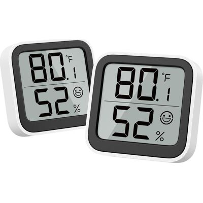 Vision Thermomètre Humidimètre Intérieur Mini Hygromètre Moniteur Appareil De Mesure De La Température Ambiante Avec Icône De Visage Indicateur De Confort ℃/℉ Interrupteur Pour Chambre De Bébé - Publicité Vision Thermomètre Humidimètre Intérieur Mini Hygromètre Moniteur Appareil De Mesure De La Température Ambiante Avec Icône De Visage Indicateur De Confort ℃/℉ Interrupteur Pour Chambre De Bébé - Publicité