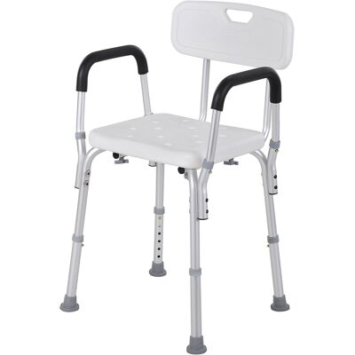 OEM Chaise De Douche Ergonomique Réglable – Siège Douche Avec Dossier Et Accoudoirs Amovibles, Pieds Antidérapants, Charge Max 136 Kg, Aluminium Et Hdpe Blanc - Publicité OEM Chaise De Douche Ergonomique Réglable – Siège Douche Avec Dossier Et Accoudoirs Amovibles, Pieds Antidérapants, Charge Max 136 Kg, Aluminium Et Hdpe Blanc - Publicité