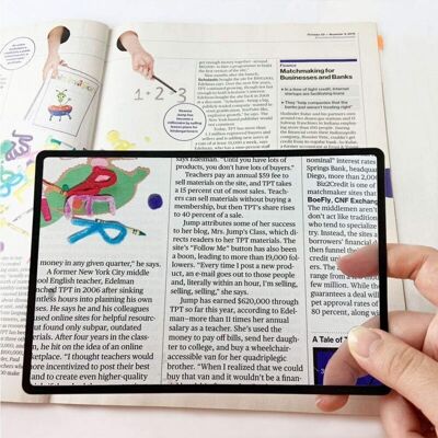 SANS MARQUE Loupes Grossissantes De Page 3x (300%) De Qualité Supérieure Pour La Lecture De Petits Tirages, Les Aides À La Basse Vision - Publicité SANS MARQUE Loupes Grossissantes De Page 3x (300%) De Qualité Supérieure Pour La Lecture De Petits Tirages, Les Aides À La Basse Vision - Publicité