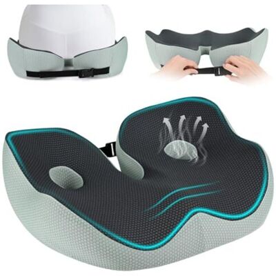 Scotch Coussin Coccyx Orthopédique En Mousse À Mémoire, Coussin Ergonomique Assise En Forme De U Pour Soulager Le Coccyx, Coussine Pour Chaise De Bureau, Voiture, Fauteuil Roulant - Publicité Scotch Coussin Coccyx Orthopédique En Mousse À Mémoire, Coussin Ergonomique Assise En Forme De U Pour Soulager Le Coccyx, Coussine Pour Chaise De Bureau, Voiture, Fauteuil Roulant - Publicité