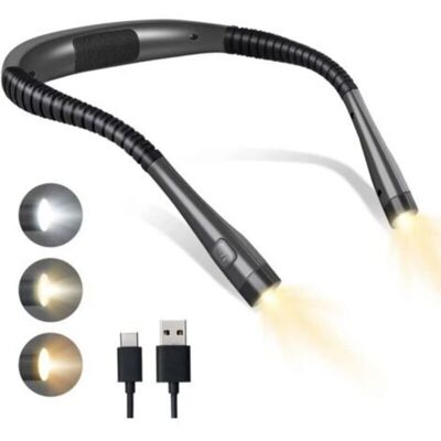 MOXIE Aougo – Lampe De Lecture De Cou Rechargeable – 3 Températures De Couleur – 6 Niveaux De Luminosité – Bras Pliables – Autonomie Jusqu'à 80 Heures - Publicité MOXIE Aougo – Lampe De Lecture De Cou Rechargeable – 3 Températures De Couleur – 6 Niveaux De Luminosité – Bras Pliables – Autonomie Jusqu'à 80 Heures - Publicité