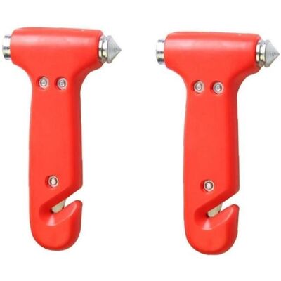Cellfast Sécurité Pratique Marteau Solide Voiture Fenêtre Breaker Cutter Durable Outils D'Évacuation D'Urgence Rouge 2pcs Industriels - Publicité Cellfast Sécurité Pratique Marteau Solide Voiture Fenêtre Breaker Cutter Durable Outils D'Évacuation D'Urgence Rouge 2pcs Industriels - Publicité