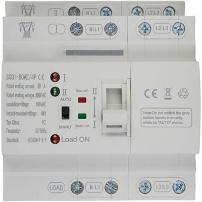 MOXIE Commutateur De Transfert Automatique Double Alimentation 4p 80a - Commutation D'Urgence En Millisecondes Pour Applications Domestiques - Publicité MOXIE Commutateur De Transfert Automatique Double Alimentation 4p 80a - Commutation D'Urgence En Millisecondes Pour Applications Domestiques - Publicité