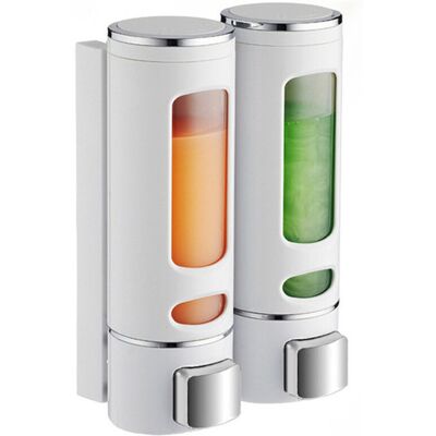 PELTOR Distributeur Savon Mural 400 Ml X 2 Distributeur Shampoing Et Gel Douche Distributeur Savon Douche Double Distributeur De Savon Liquide Mural Manuel Distributeur De Désinfection Des Mains - Publicité PELTOR Distributeur Savon Mural 400 Ml X 2 Distributeur Shampoing Et Gel Douche Distributeur Savon Douche Double Distributeur De Savon Liquide Mural Manuel Distributeur De Désinfection Des Mains - Publicité
