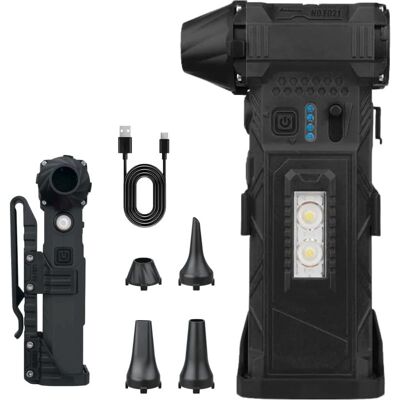 Vision Souffleur À Air Comprimé Sans Fil, Vitesse Réglable, 4 Buses, Lampe De Poche Led, Autonomie De 110 Minutes (6000 Mah) - Publicité Vision Souffleur À Air Comprimé Sans Fil, Vitesse Réglable, 4 Buses, Lampe De Poche Led, Autonomie De 110 Minutes (6000 Mah) - Publicité