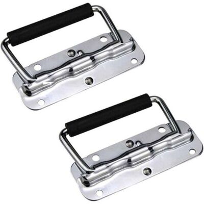 ABYSSE 2 Pcs Poignées Pliantes 120mm Poignée De Traction Encastrable En Acier Inoxydable Pour Flight Case Boîte À Outils - Publicité ABYSSE 2 Pcs Poignées Pliantes 120mm Poignée De Traction Encastrable En Acier Inoxydable Pour Flight Case Boîte À Outils - Publicité