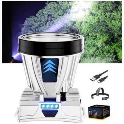 BRAST Lampe Frontale Led Rechargeable, Autonomie 1200 Mah X 2, 40 Led Avec 3 Modes D'Alimentation - Lumière Blanche - Publicité BRAST Lampe Frontale Led Rechargeable, Autonomie 1200 Mah X 2, 40 Led Avec 3 Modes D'Alimentation - Lumière Blanche - Publicité