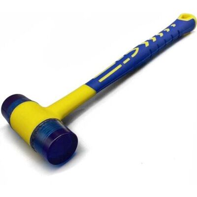 ABYSSE Maillet Caoutchouc 28mm, 270 G, Marteau Caoutchouc Avec Manche En Fibre De Verre Antidérapant, Avec Double Face Souple - Publicité ABYSSE Maillet Caoutchouc 28mm, 270 G, Marteau Caoutchouc Avec Manche En Fibre De Verre Antidérapant, Avec Double Face Souple - Publicité