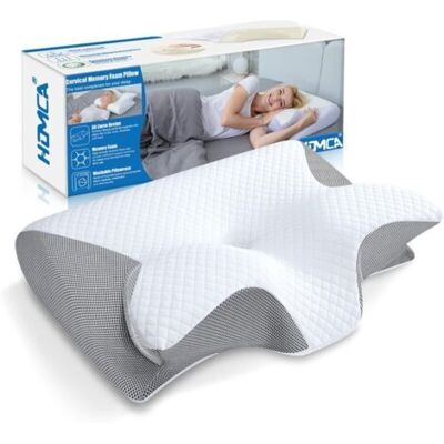 SCORPIO Oreiller Ergonomique Cervical, 2 En 1 Oreiller À Mémoire De Forme Pour La Nuque, Coussin Pour Dormir Sur Le Côté Et Sur Le Dos, 60x40x12/14cm, Gris - Publicité SCORPIO Oreiller Ergonomique Cervical, 2 En 1 Oreiller À Mémoire De Forme Pour La Nuque, Coussin Pour Dormir Sur Le Côté Et Sur Le Dos, 60x40x12/14cm, Gris - Publicité