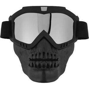 FLAMMKRAFT Masque De Motocross Avec Visière Intégrée Pour Casque - Unisexe Hommes Femmes - Argenté - Conçu Pour La Course Tout-terrain, Vtt Et Moto Dirt - Publicité FLAMMKRAFT Masque De Motocross Avec Visière Intégrée Pour Casque - Unisexe Hommes Femmes - Argenté - Conçu Pour La Course Tout-terrain, Vtt Et Moto Dirt - Publicité