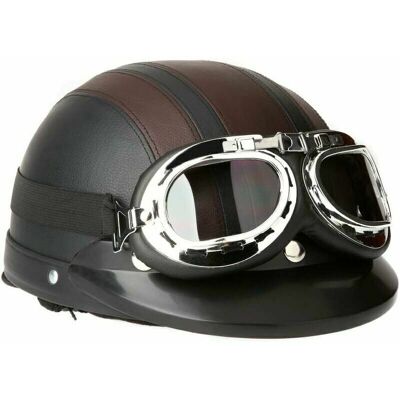 OEM Casque De Moto - Rétro Vintage - Visière Uv Et Lentilles Anti-buée - Tour De Tête 54 À 60 Cm - Norme Epi - 1 Pièce - Publicité OEM Casque De Moto - Rétro Vintage - Visière Uv Et Lentilles Anti-buée - Tour De Tête 54 À 60 Cm - Norme Epi - 1 Pièce - Publicité