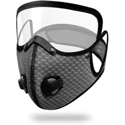 OEM Masque Et Lunettes De Moto Coupe-vent Anti-uv Avec Lunettes Amovibles, Filtre À Charbon Actif, Masques De Protection Pour Le Cyclisme - Publicité OEM Masque Et Lunettes De Moto Coupe-vent Anti-uv Avec Lunettes Amovibles, Filtre À Charbon Actif, Masques De Protection Pour Le Cyclisme - Publicité