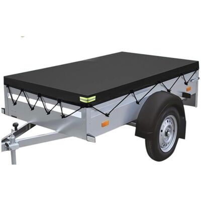 OEM Bâche Pour Remorque Noir 214 X 122 X 13 Cm En Tissu Oxford - Imperméable, Coupe-vent, Protection Solaire, Indéchirable - Publicité OEM Bâche Pour Remorque Noir 214 X 122 X 13 Cm En Tissu Oxford - Imperméable, Coupe-vent, Protection Solaire, Indéchirable - Publicité
