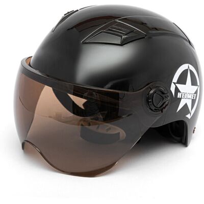 OEM Casque De Moto Demi-ouvert, Taille Réglable, Équipement De Protection Pour La Tête, Unisexe, Noir-pr - Publicité OEM Casque De Moto Demi-ouvert, Taille Réglable, Équipement De Protection Pour La Tête, Unisexe, Noir-pr - Publicité