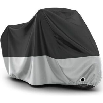 OEM Housse De Protection Imperméable Pour Moto Couverture Oxford Résistant Aux Poussière Pluie Neige Uv Vent Soleil Déjections D'Oiseaux, 245x105x125cm Noir+argent - Publicité OEM Housse De Protection Imperméable Pour Moto Couverture Oxford Résistant Aux Poussière Pluie Neige Uv Vent Soleil Déjections D'Oiseaux, 245x105x125cm Noir+argent - Publicité