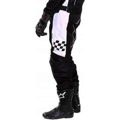 OEM Pantalon De Moto Wolf Confortable Et Résistant, Noir Et Blanc, Taille L - Publicité OEM Pantalon De Moto Wolf Confortable Et Résistant, Noir Et Blanc, Taille L - Publicité