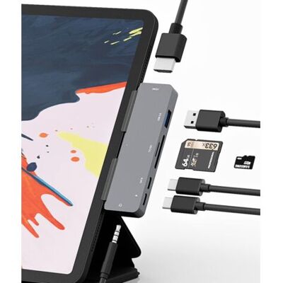 OEM Adaptateur Hub Usb C 7 En 1 Pour Ipad Pro, Macbook Pro Et Plus – Station D'Accueil Multiport Usb C Ultime Avec Hdmi 4k, Pd 60 W, Usb 3.0, Lecteur De Carte Sd Et Microsd, Prise Audio 3,5 Mm – Design C - Publicité OEM Adaptateur Hub Usb C 7 En 1 Pour Ipad Pro, Macbook Pro Et Plus – Station D'Accueil Multiport Usb C Ultime Avec Hdmi 4k, Pd 60 W, Usb 3.0, Lecteur De Carte Sd Et Microsd, Prise Audio 3,5 Mm – Design C - Publicité